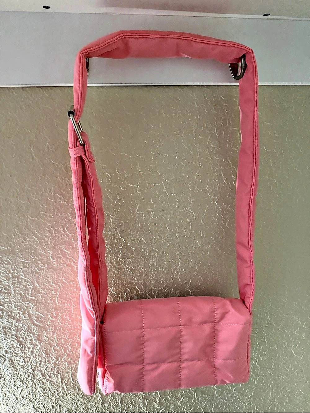 Quilted Crossbody Bag in Pink